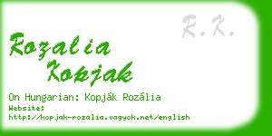 rozalia kopjak business card