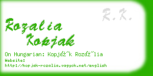 rozalia kopjak business card